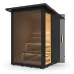 Hekla Cabin outdoor sauna, black WPC