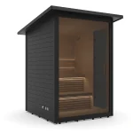 Hekla Cabin outdoor sauna, black WPC