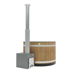 Kirami by Harvia Comfort Family M in Thermowood, Light Grey liner