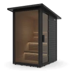 Hekla Mini Cabin outdoor sauna, black WPC