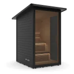 Hekla Mini Cabin outdoor sauna, black WPC