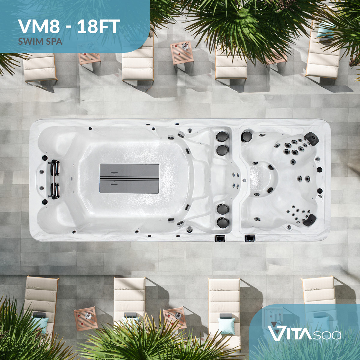 Vita Spa VM8 18ft swim spa